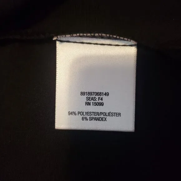 Laura Scott Military Style Button Up Black Blouse Womens Size Large NEW - Picture 5 of 9